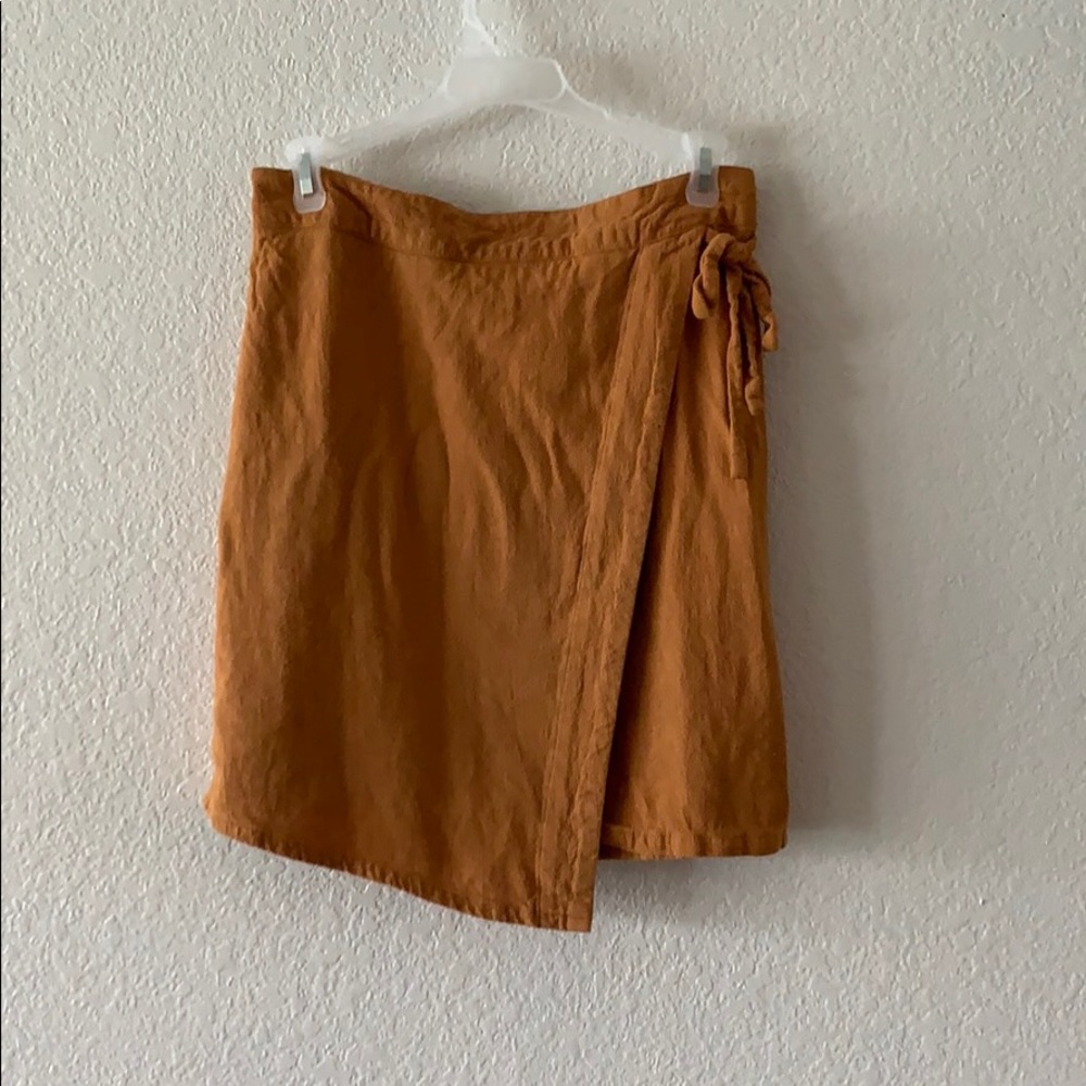 Yellow Asymmetrical Wrap Skirt